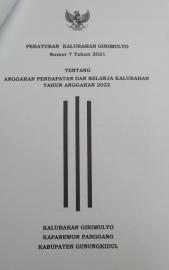 PERATURAN KALURAHAN NO 7 TENTANG ANGARAN PENDAPATAN DAN BELANJA KALURAHAN TA 2022